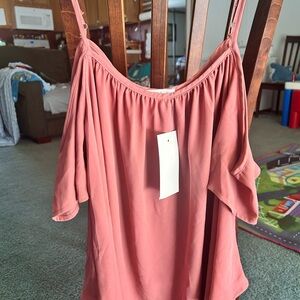 Sienna Sky Pink Ruffled Sleeveless Blouse